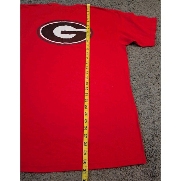Vintage Y2K Nike University of Georgia Bulldogs Textured Red T-Shirt Men's L - Picture 7 of 7